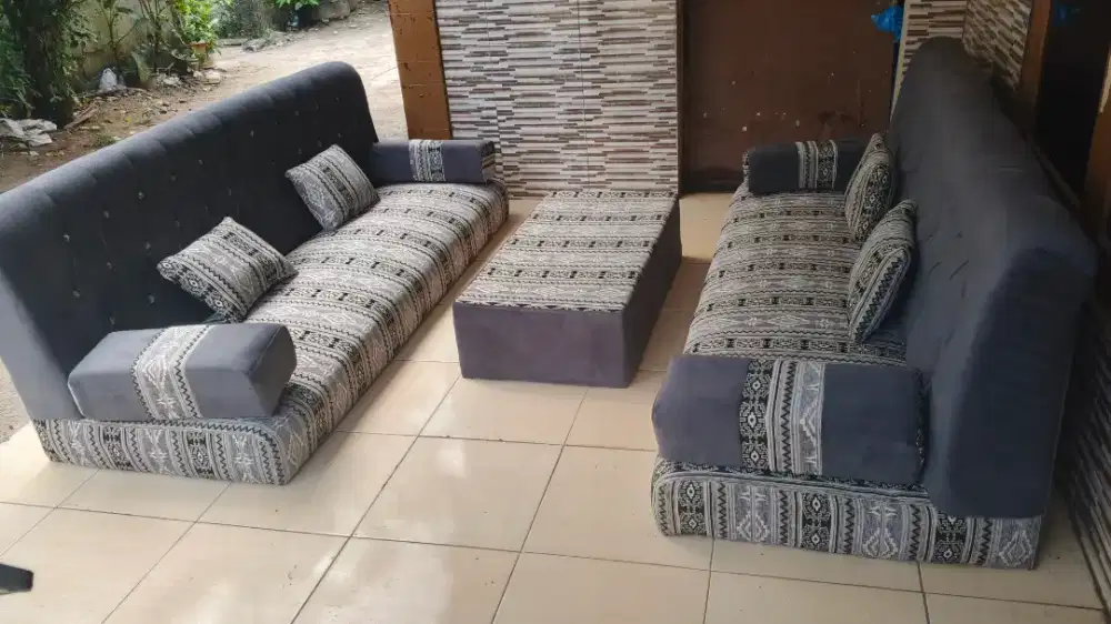 Kursi tamu Arabian lesehan Arab set Redy 4MTR meja dan lengan tangan