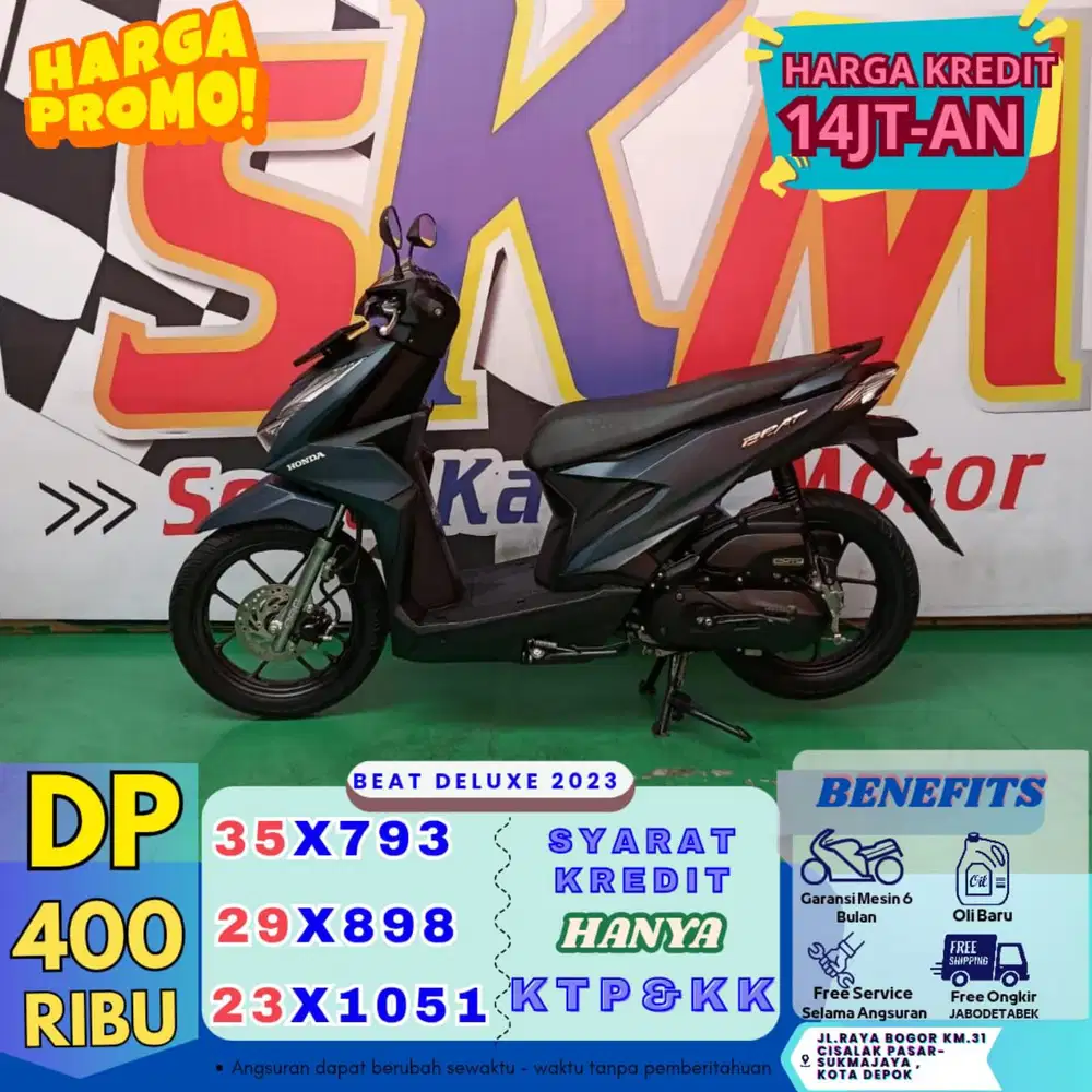 ( beat dlx 2023 DP:400 syarat kk dan KTP) cash credit