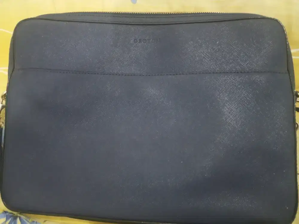 Oroton original kulit asli clutch navy