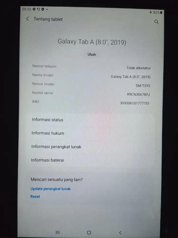 Samsung Tab A T295 2019 Segel