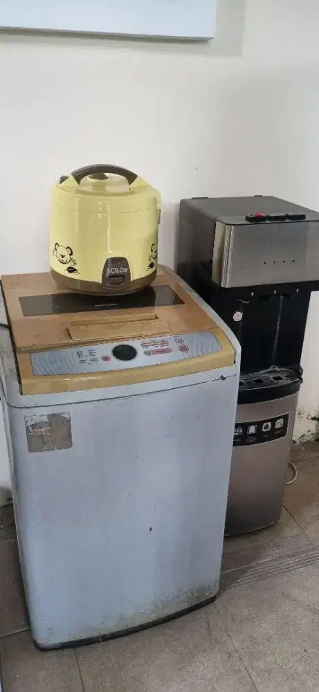 Mesin cuci, dispenser, rice cooker