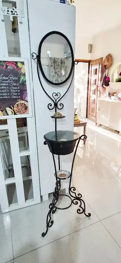 Cermin dekorasi/wastafel antik