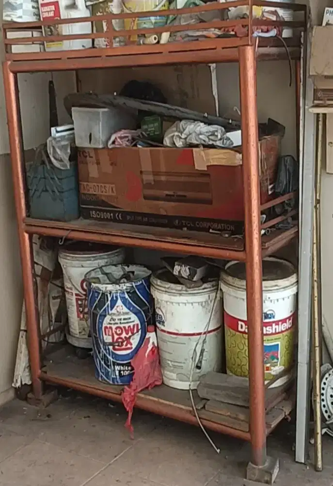 Jual cepat semua besi rak barang + rak jemuran