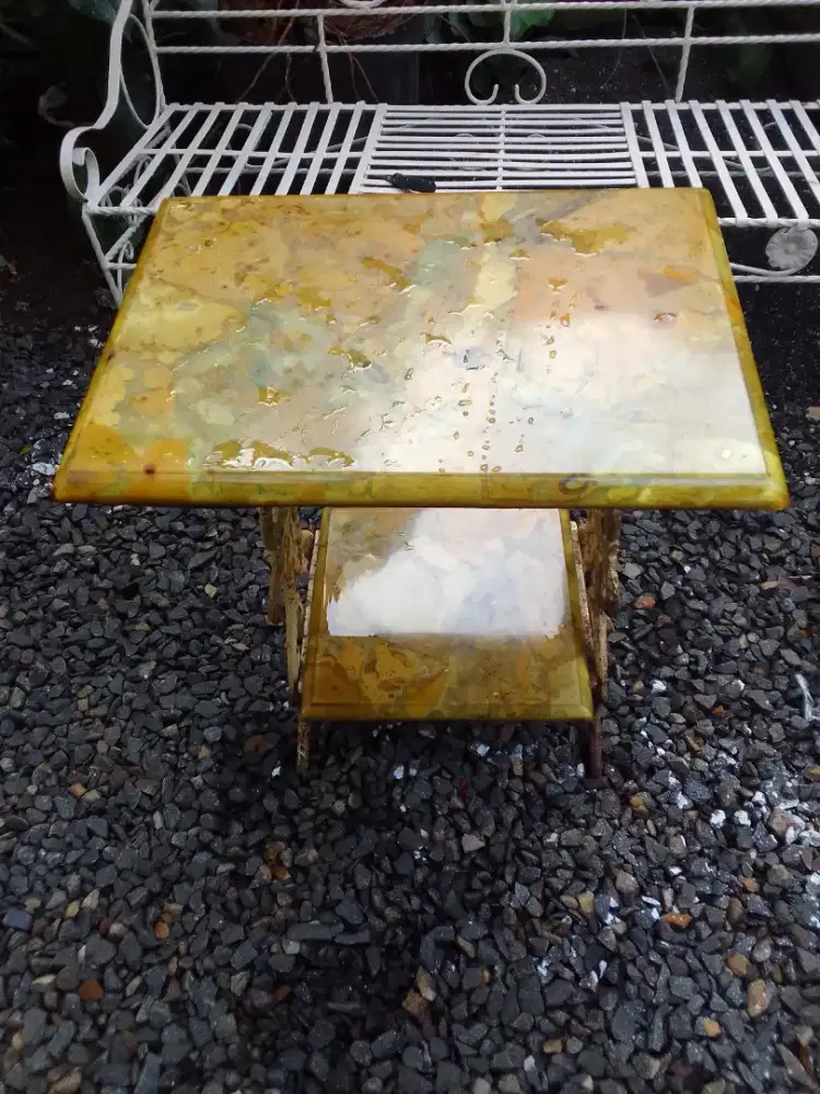 Jual meja alas marmer antik