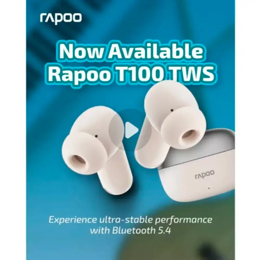 Earphone bluetooth rapoo T100 - kualitas bagus