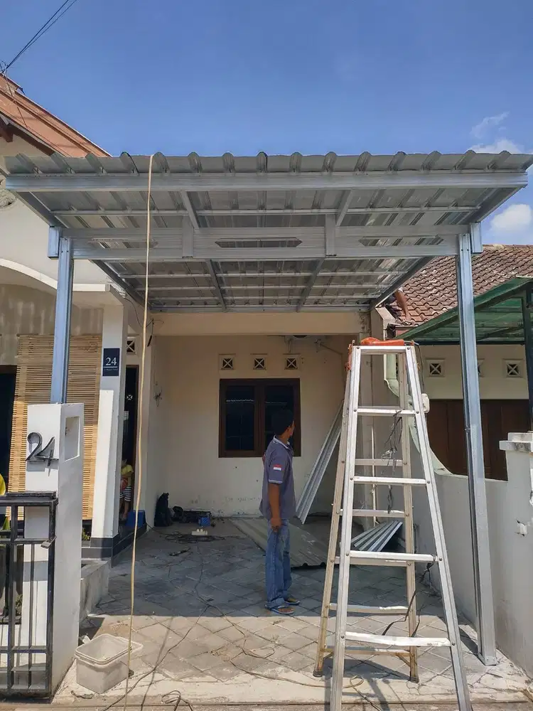 Kanopi Baja Ringan ALDERON/SHIELD Atap Parkiran LUAS dan Tempat Teduh
