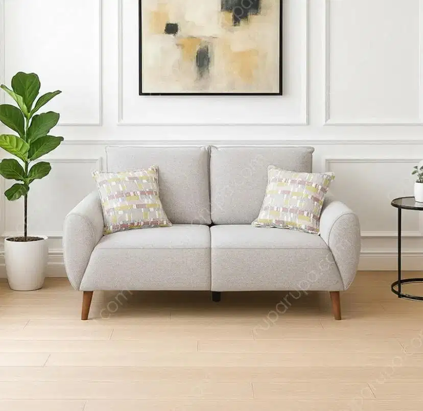 Informa Callista Sofa Fabric 2 Seater - Cokelat Muda