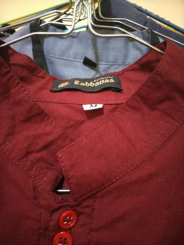 gamis pria rabbana merah maroon