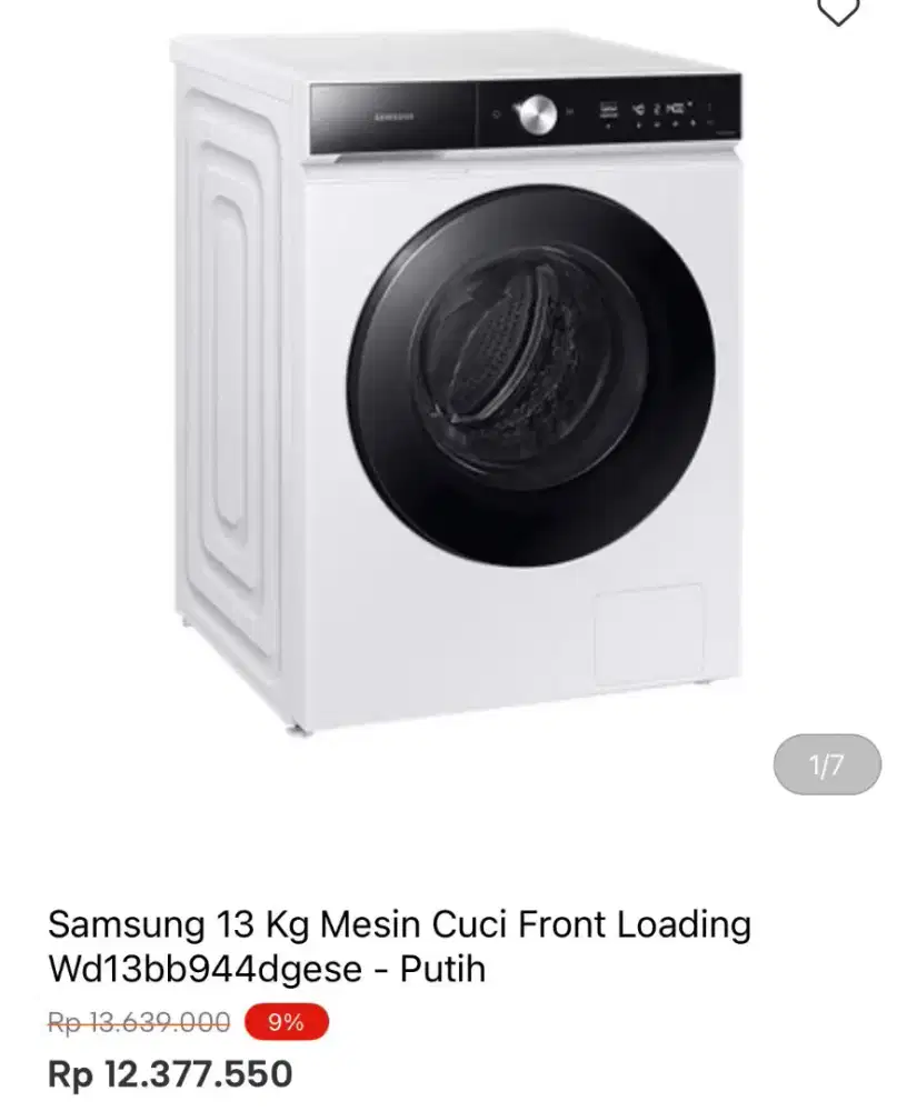 MESIN CUCI SAMSUNG DENGAN PENGERING 100%