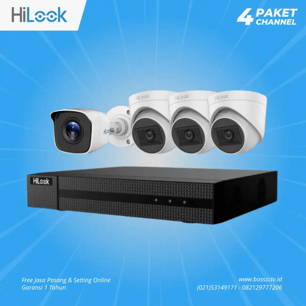 CCTV 4 Channel Hilook 2mp