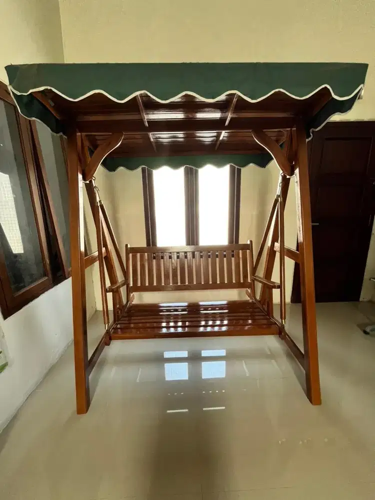 Jual Ayunan Jati 2 Dudukan Like New