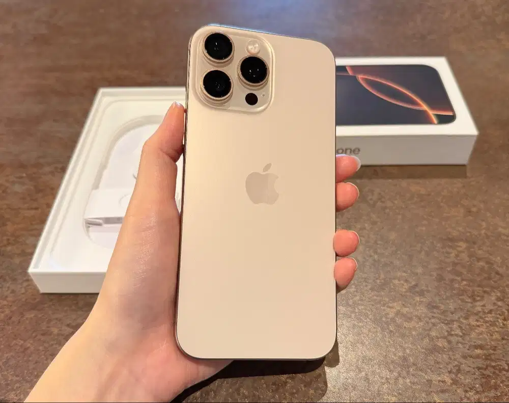 IPHONE 16 PROMAX 256GB DESSERT TITANIUM EX IBOX RESMI