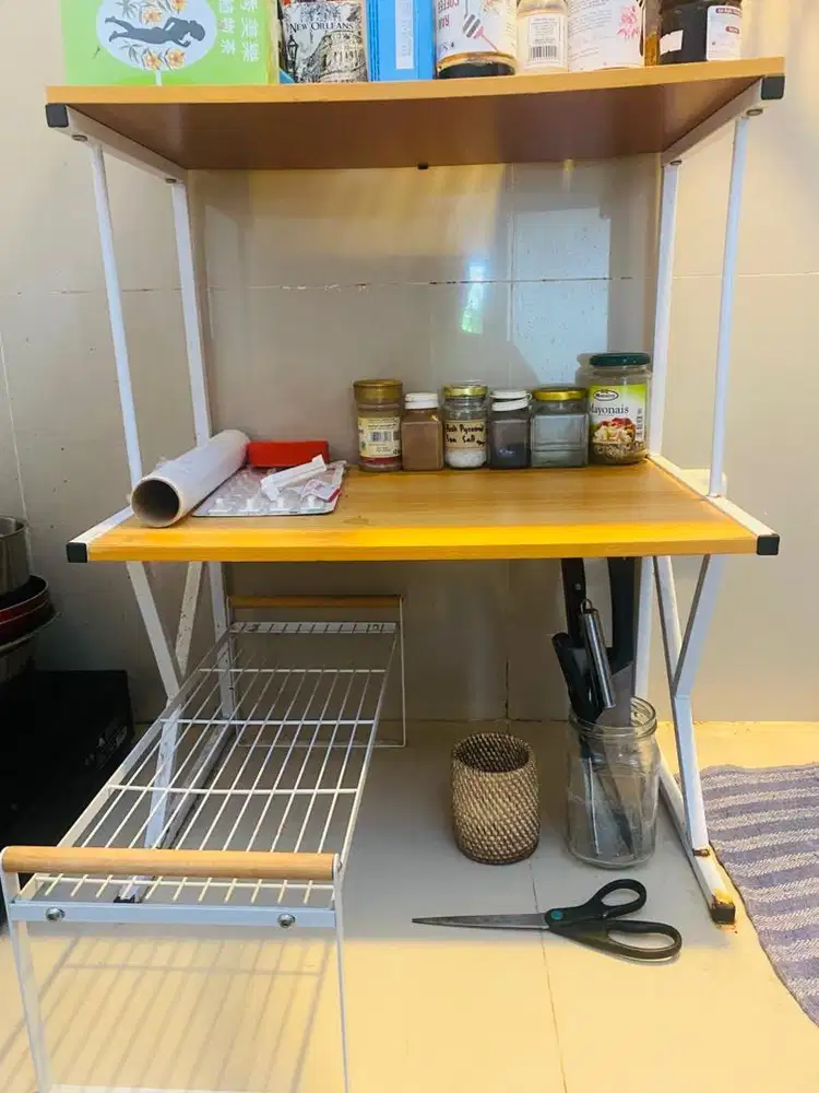 Rak dapur + perlengkapan murah