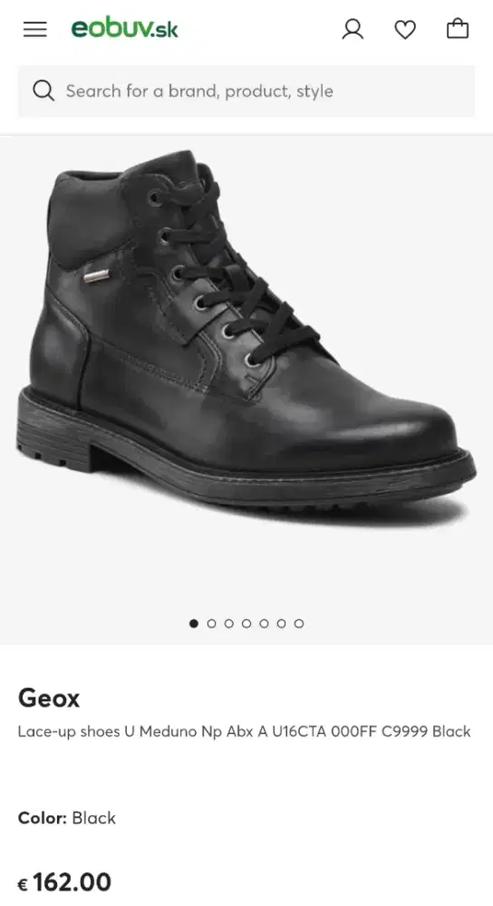 GEOX U MEDUNO NP ABX ITALIAN PATENT LACE UP SIZE 43