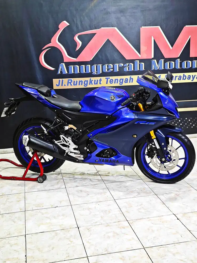 Yamaha R15V4 blue Racing keren odo.9rb perform .Anugerah motor rungkut
