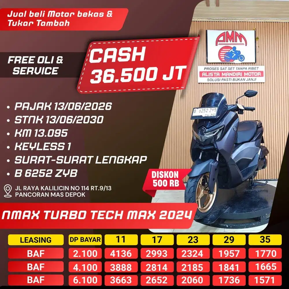 KREDIT DP 1JTAN N MAX TURBO TECH MAX TH 2024 BISA TT/BISA CC/PAYLATER