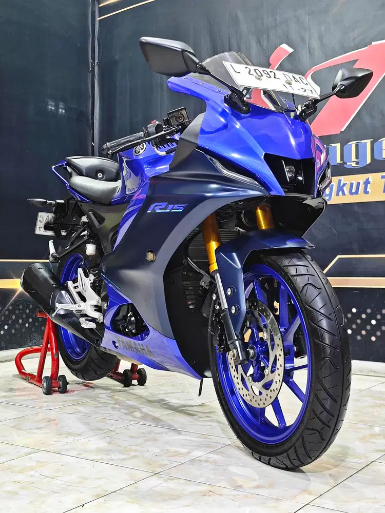 Yamaha R15V4 blue Racing keren odo.9rb perform .Anugerah motor rungkut
