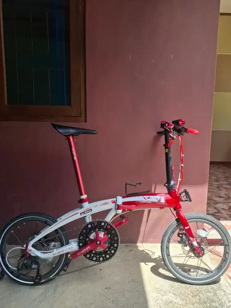 Preloved Sepeda Lipat Pacific Noris Edisi Merah Putih Limited Upgrade