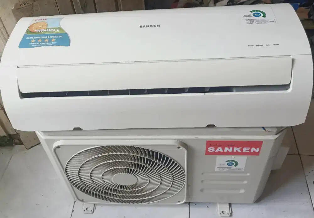 Jual ac sanken1/2pk R 410 lowwat 360watt kondisi 95% ori semu