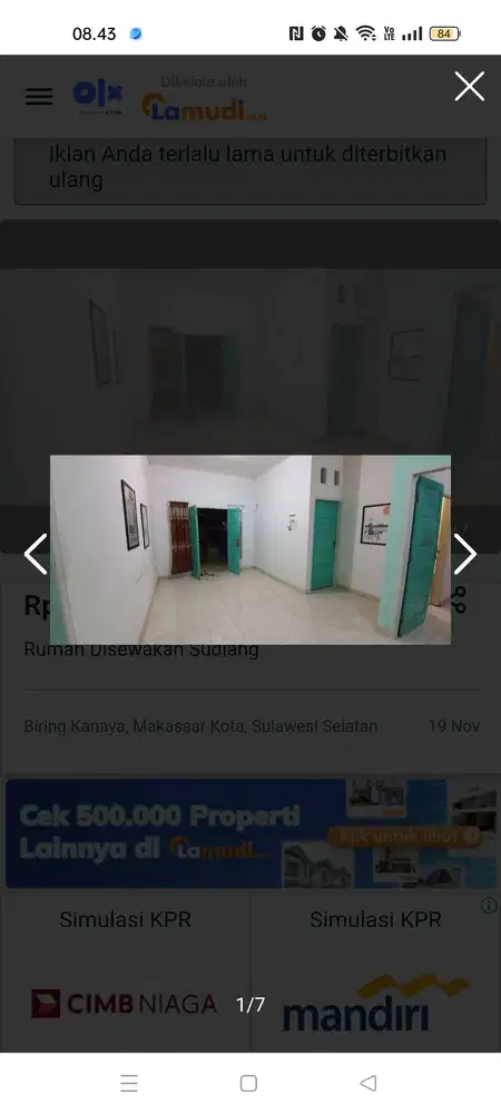 Disewakan rumah di Citra Sudiang