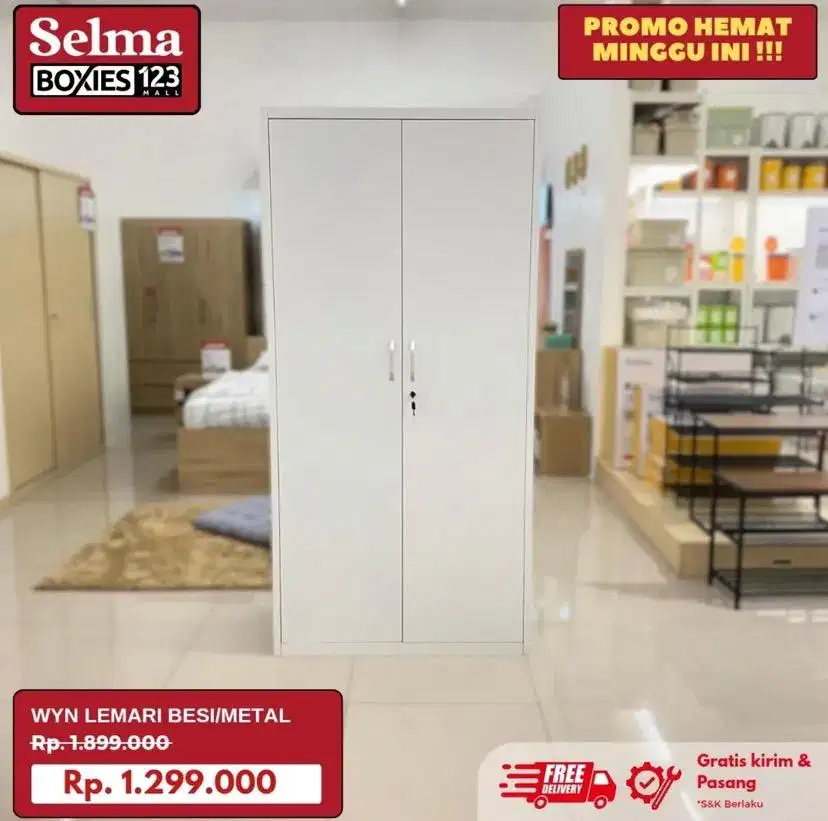 Lemari besi 2 pintu selma