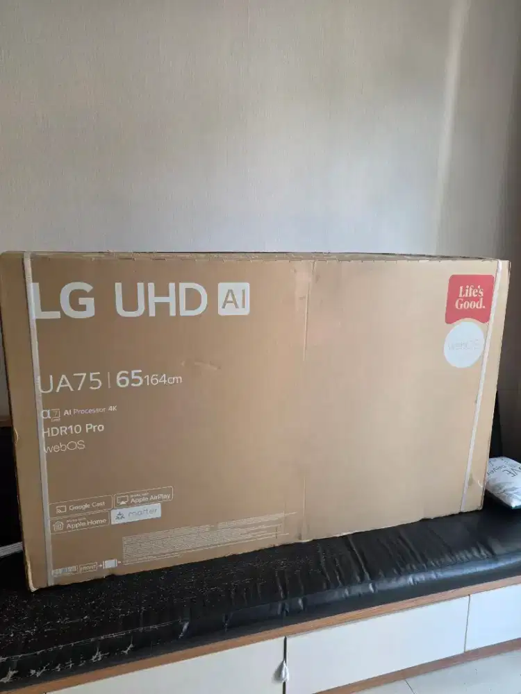 Lg smart 4ktv 65  ua7550 2025 tipe terbaru garansi resmi buka dus