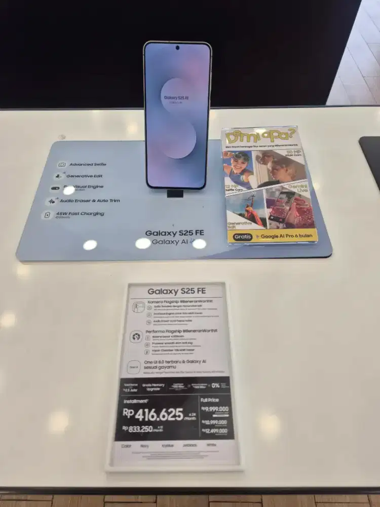 SAMSUNG S25 FE 5G RAM 8/256&512FREE TA45W+CASE GARANSI RESMI SEIN 1TH