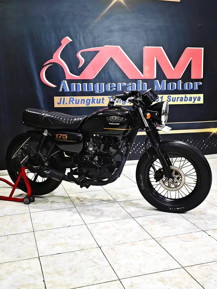 W175 Black Stayle racer gass tampil menawan .Anugerah motor rungkut