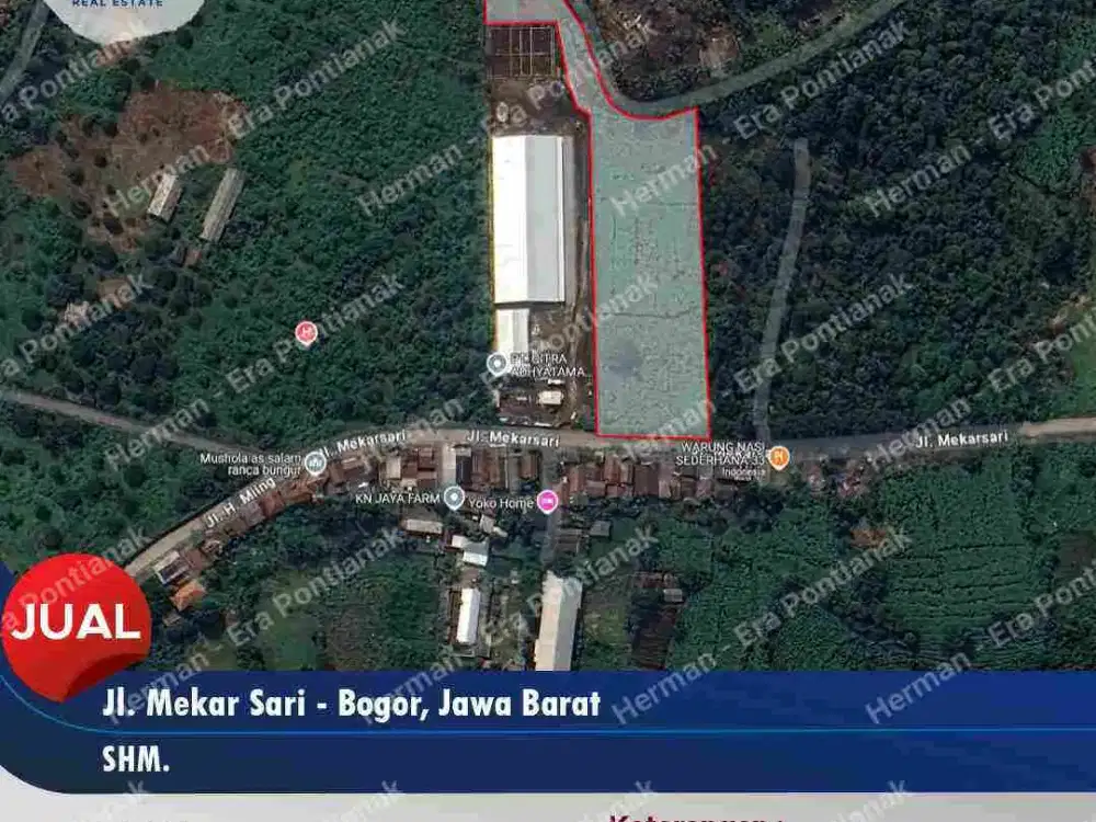 Tanah Tepi Jalan Mekar Sari, Bogor