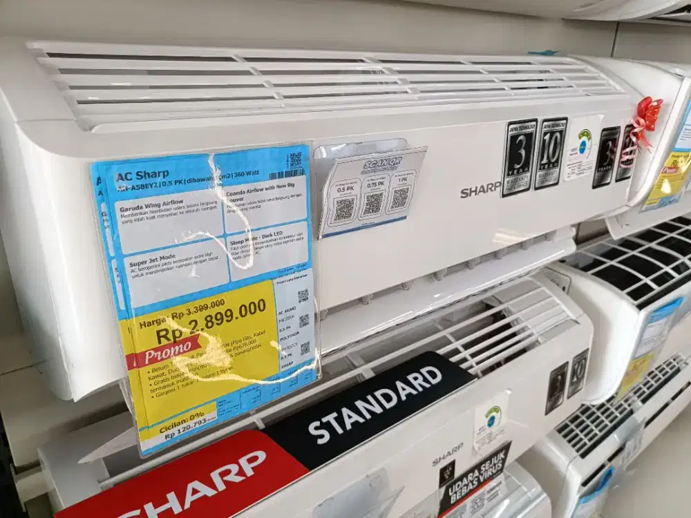 Kredit kredivo Ac Sharp 1/2PK Bunga 0 Gratis 2xcicilan