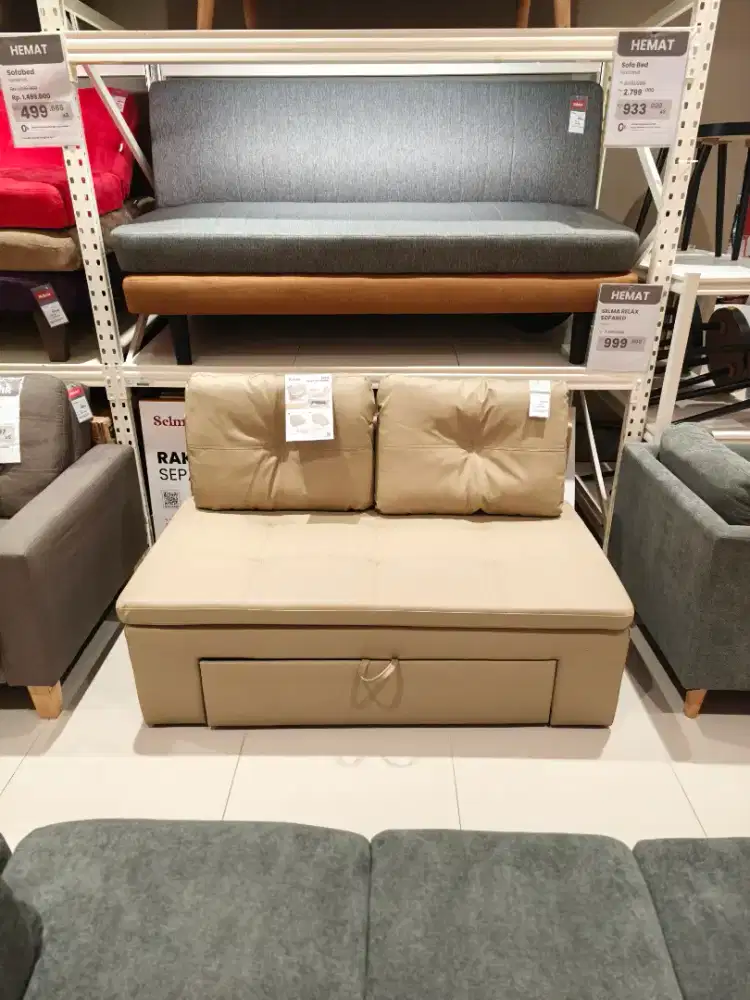 Sofa 2 Seater Storage Murah