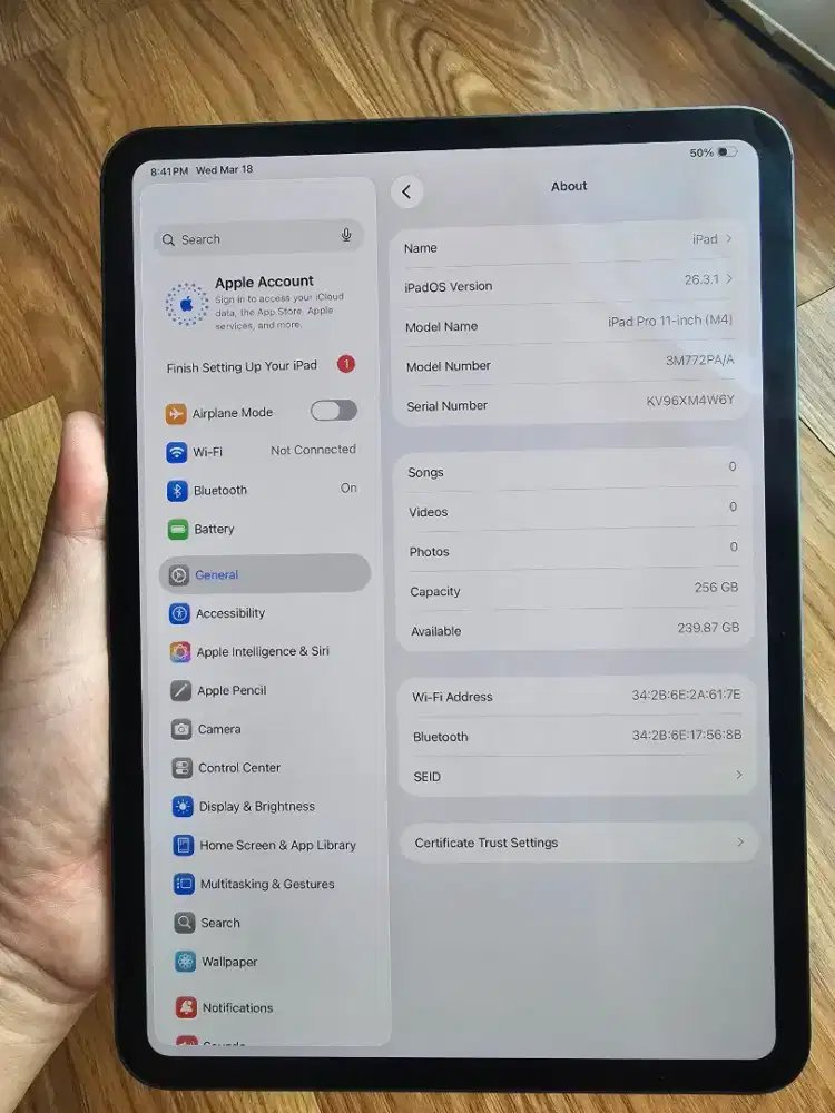 Ipad pro 11 inchi m4 256