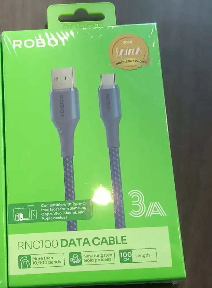 ROBOT Warna Lava Data Cable Fast Charging 100CM RNC100