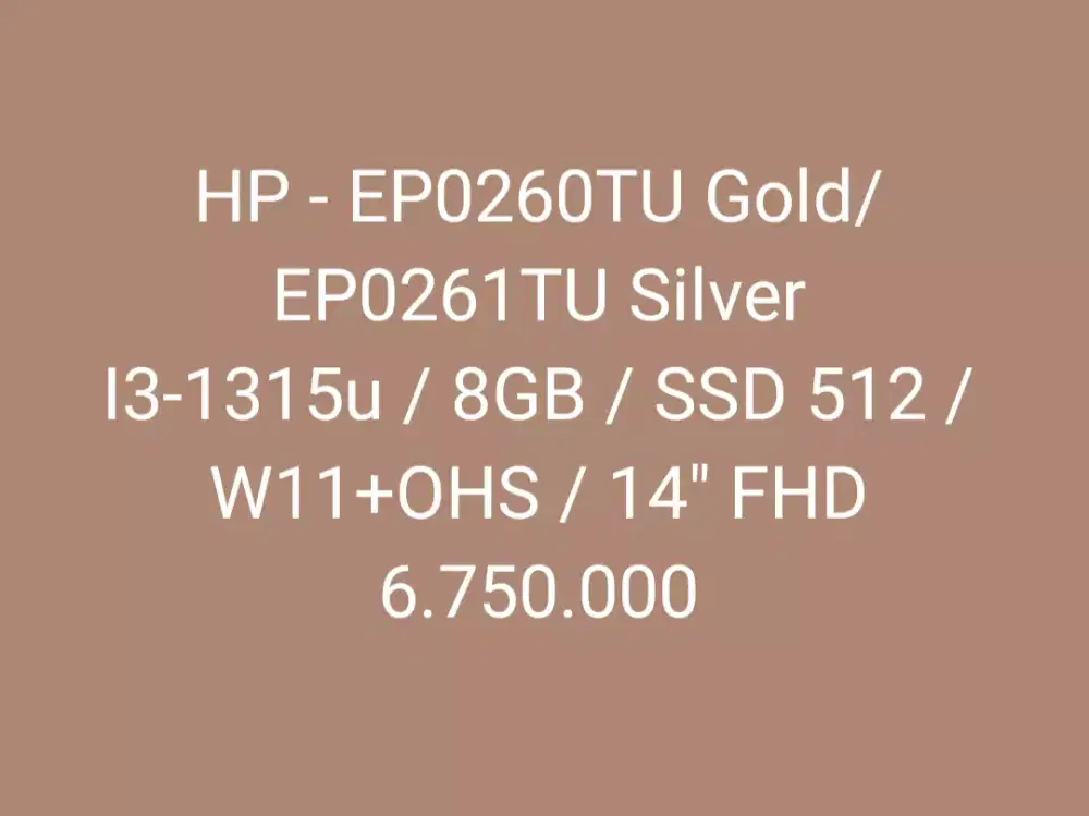 HP - EP0260TU Gold/EP0261TU Slv