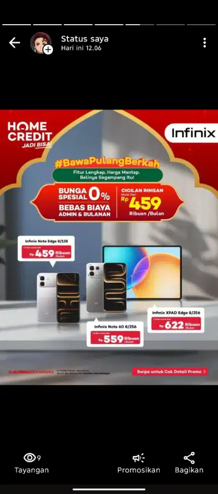 PROMO TRIPLE ZERO 0% INFINIX