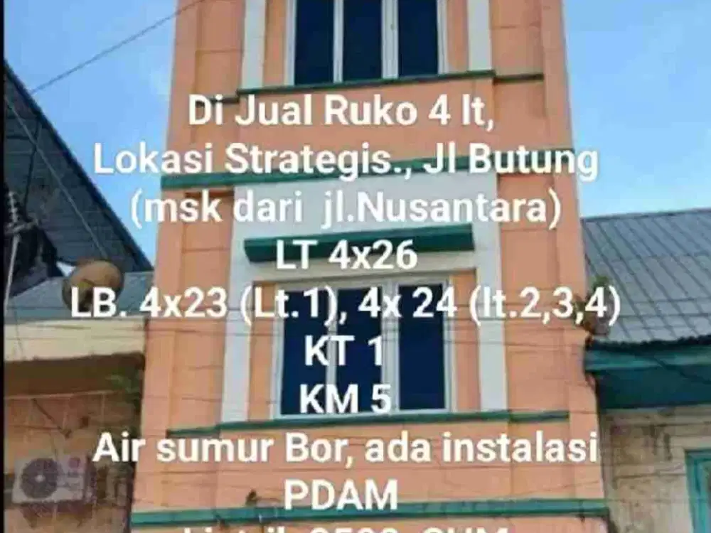 Dijual Ruko 4 lt Jl. Butung Makassar