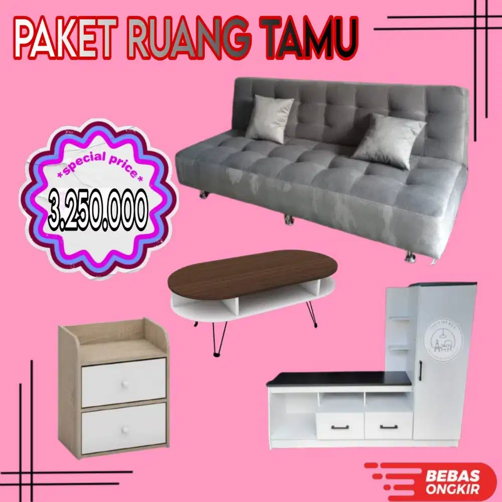 PROMO SALE PAKET RUANG TAMU GRATIS ANTAR