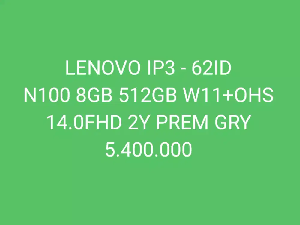 LENOVO IP3 - 62ID