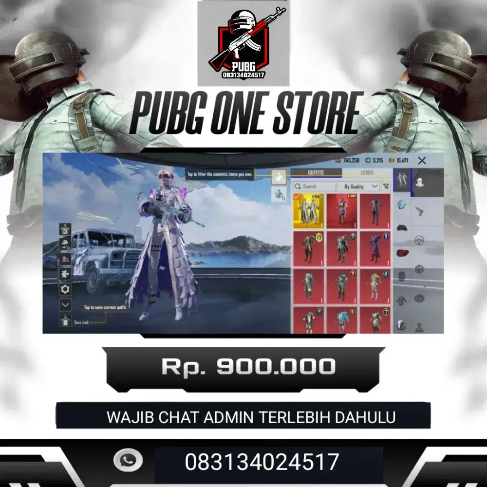 JUAL AKUN PUBG 900K