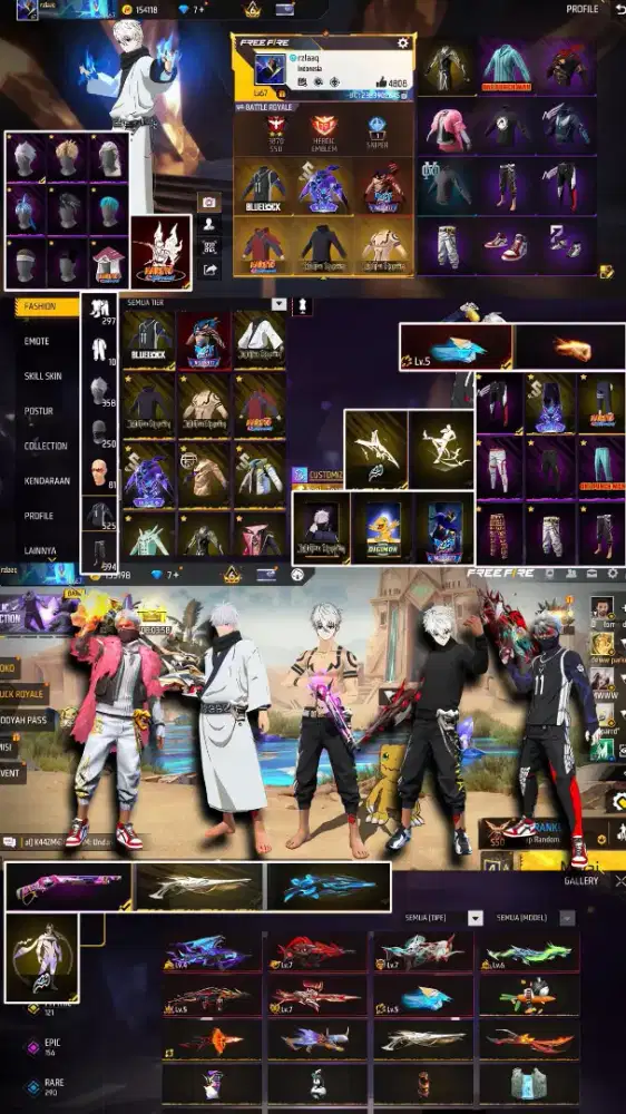 Ready stock akun free fire harga bisa di tawar yg mau beli buruan