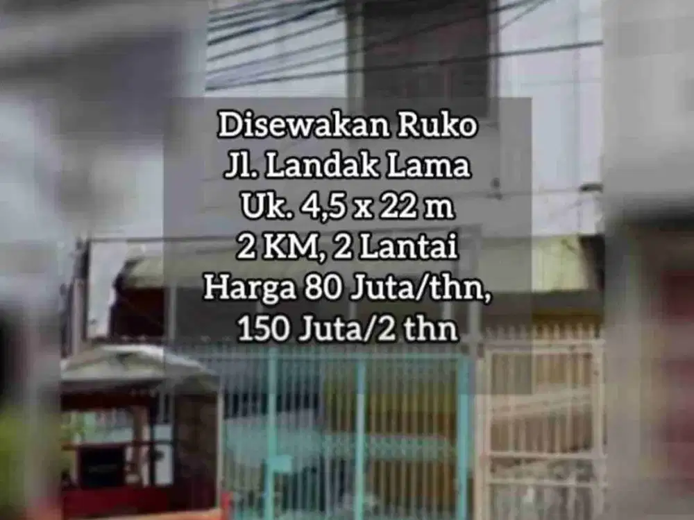 Disewakan Ruko 2 lt Jl. Landak Baru Makassar
