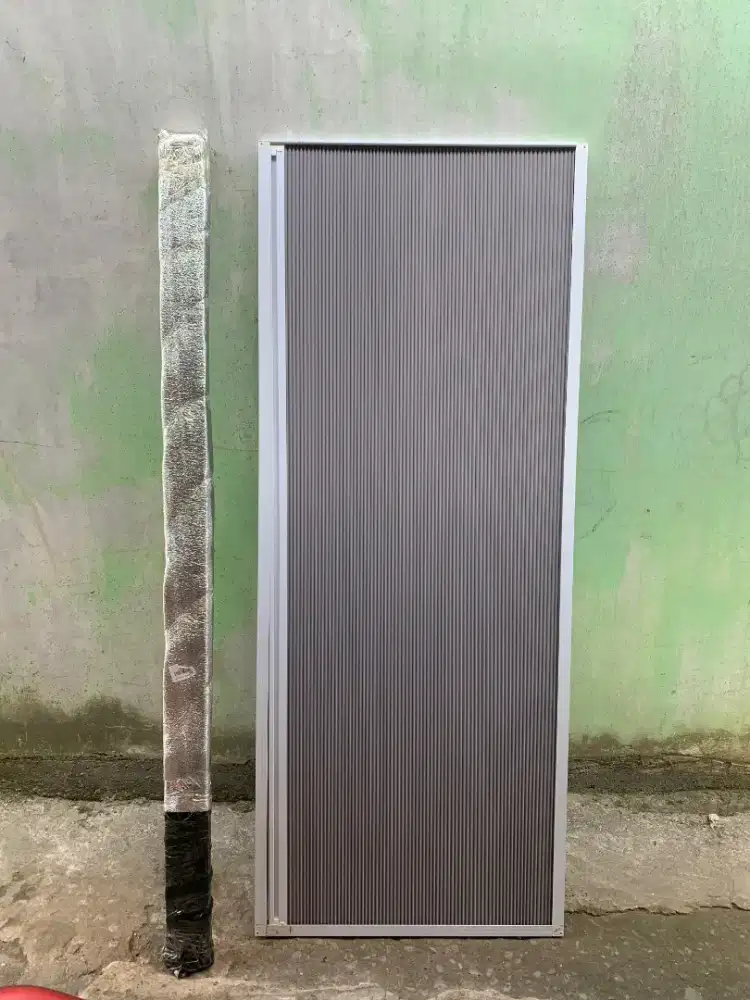 Pintu Lipat geser sliding ukuran 80x200 warna abu-abu putih