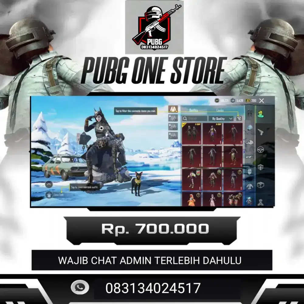 JUAL AKUN PUBG 700K
