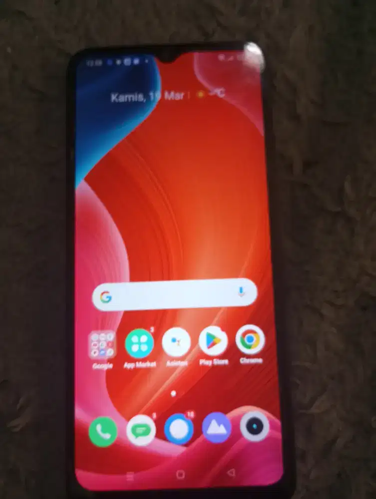 Realme C21 RAM 3/32GB Black - Fungsi 100% Normal (Jual Cepat!)