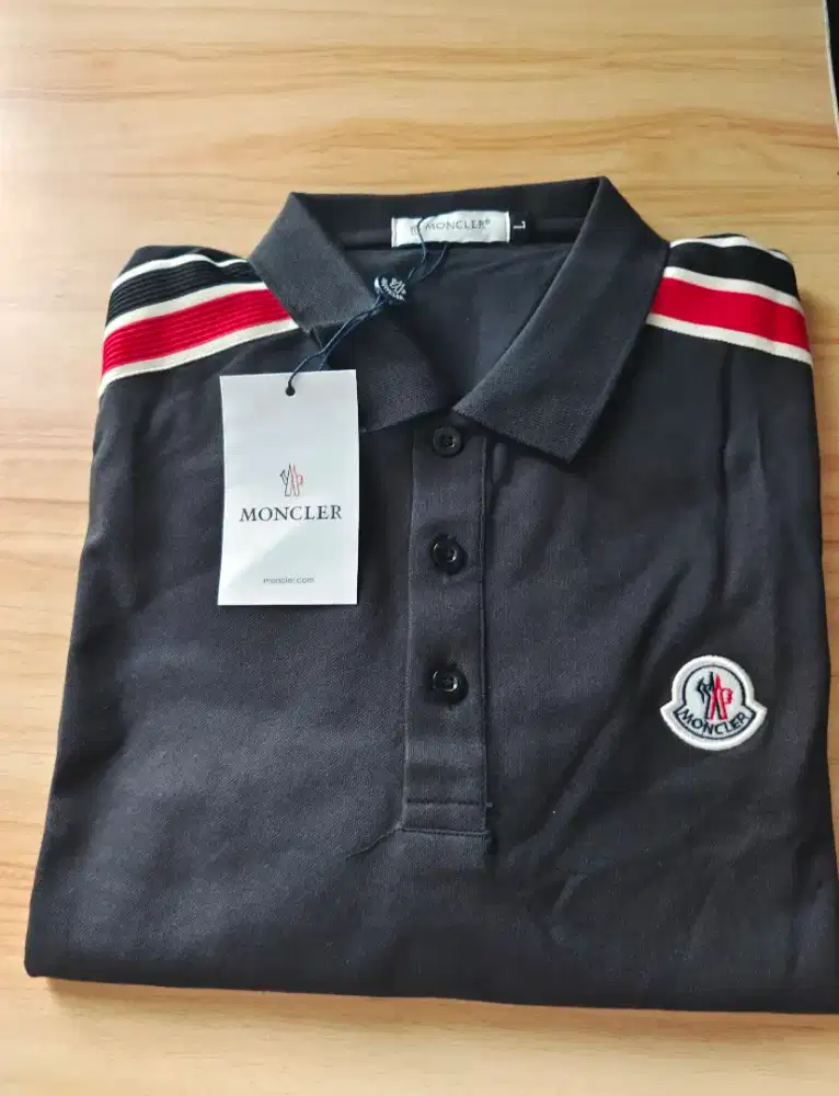 Polo Moncler black list red size L