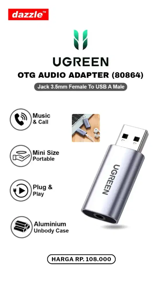 UGREEN AUDIO ADAPTER (80864)