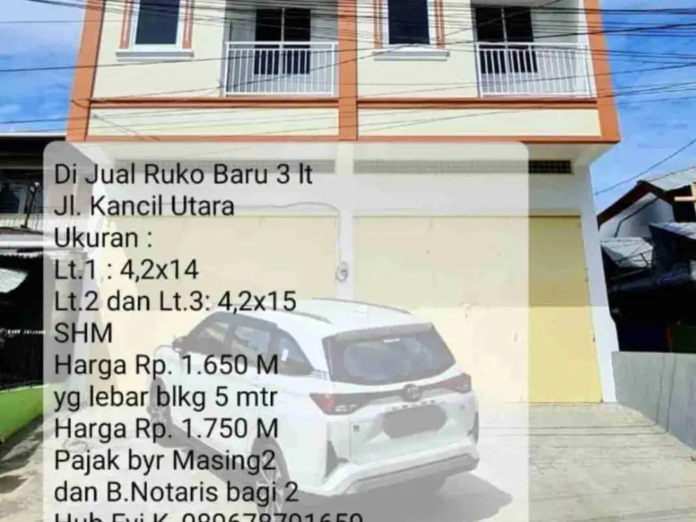Dijual Ruko 3 lt Jl. Kancil Utara Makassar