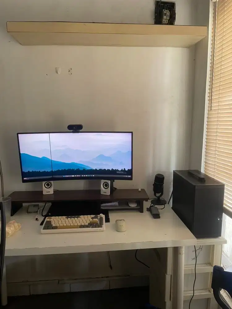 Pc editing desain AI fullset ryzen 5 5600g monitor xiaomi ultrawide