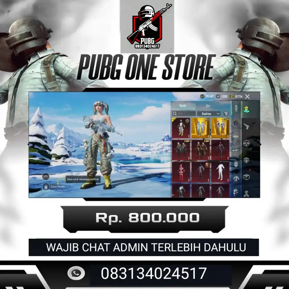 JUAL AKUN PUBG 800K