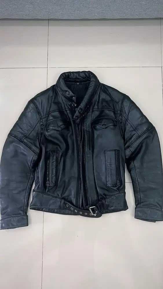 Jaket kulit Harley Davidson Trucker Cafetacer Murah Like New